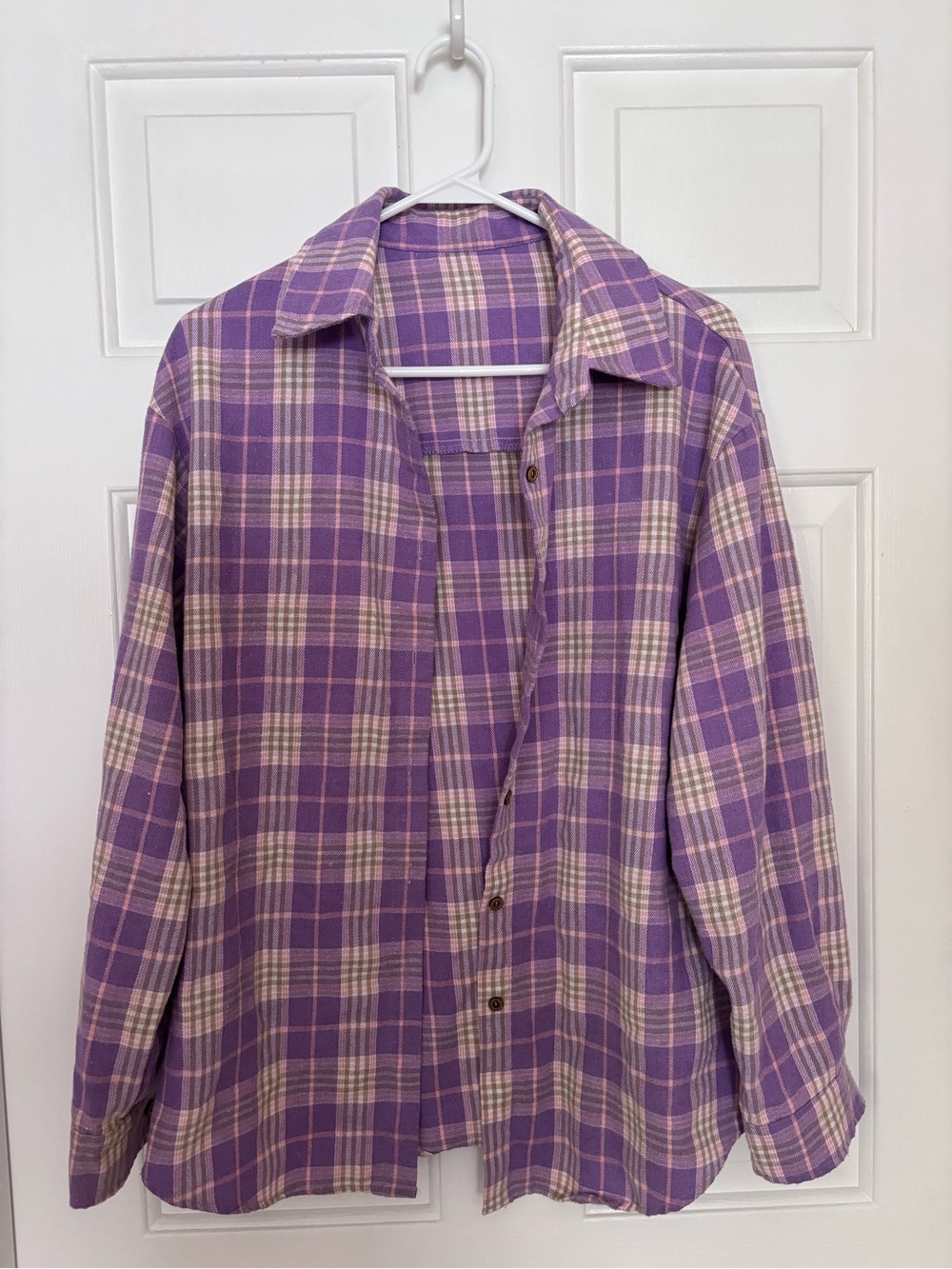 Purple Plaid Women’s Jacket & Coat - Lightweight Button-Up